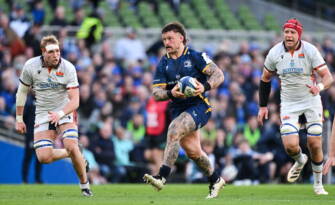 Andrew Porter in Champions Cup action for Leinster