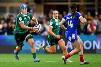 Ireland's Brittany Hogan is pictured in action against France