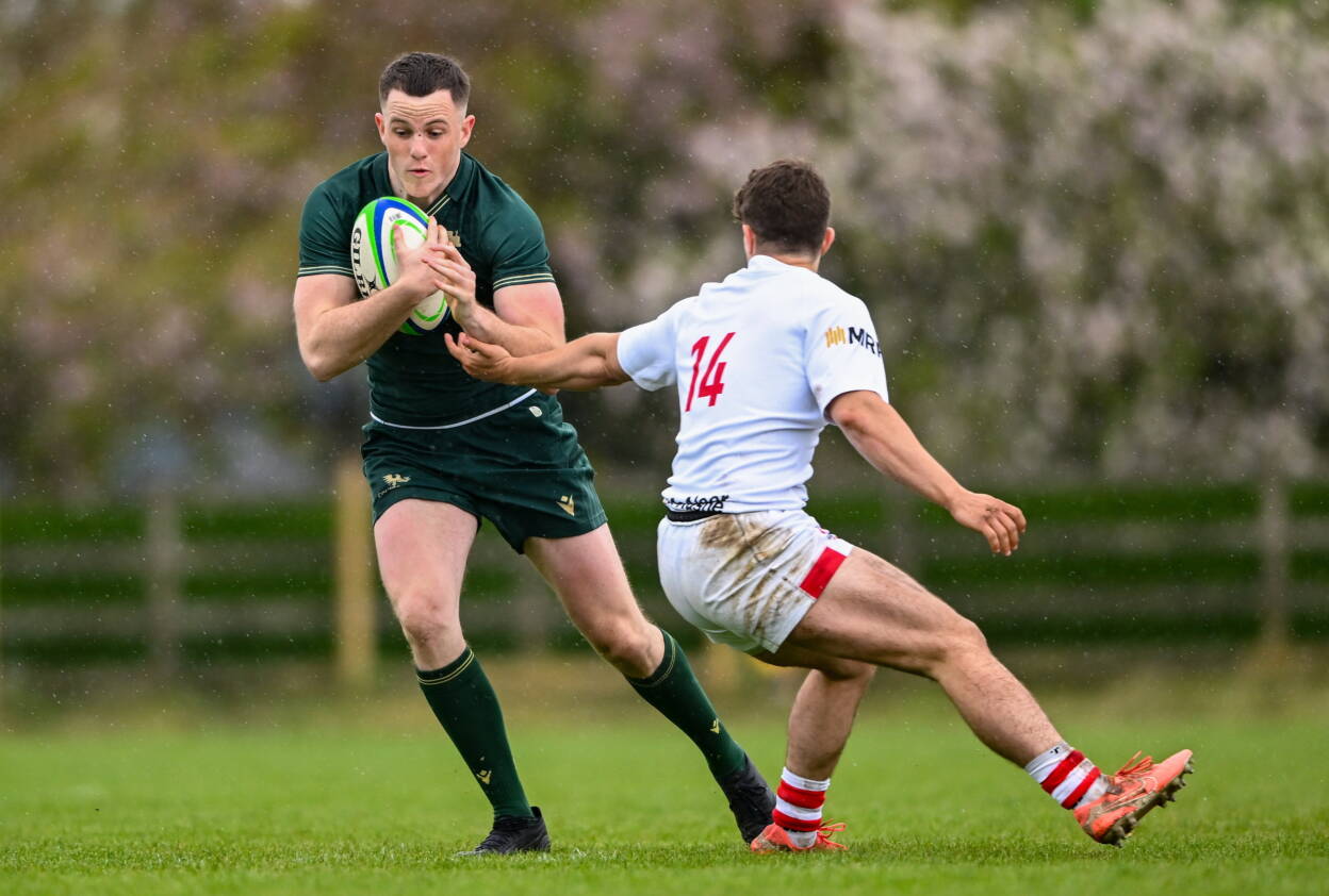 Connacht winger Paul Brennan takes on Ulster's Sam Balfour