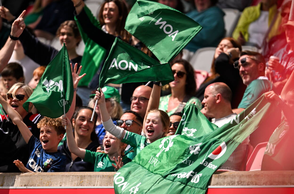 Ireland fans at Affidea Stadium