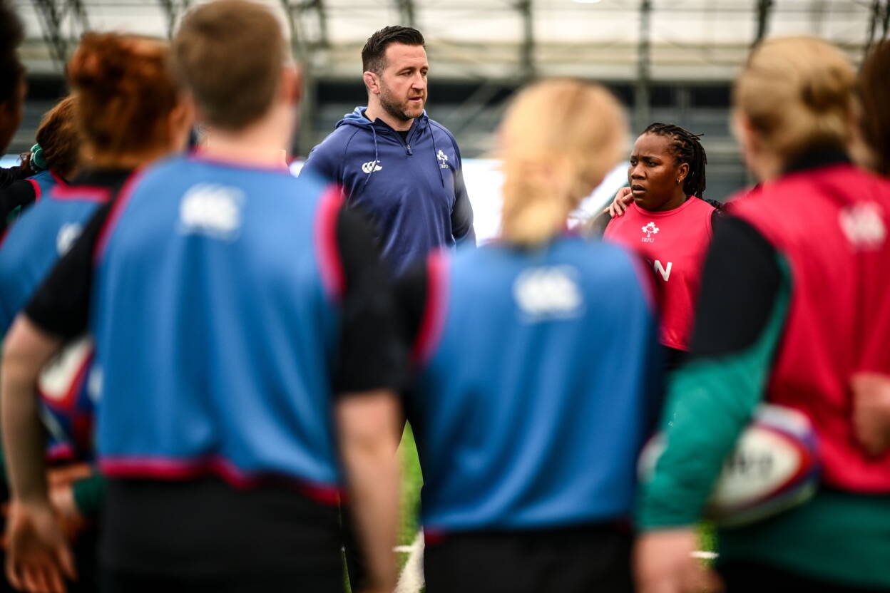 Forwards coach Alan O'Connor at the IRFU HPC