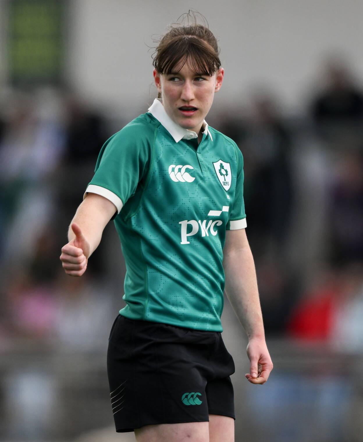 Niamh Gallagher on duty for the Ireland Under-21s