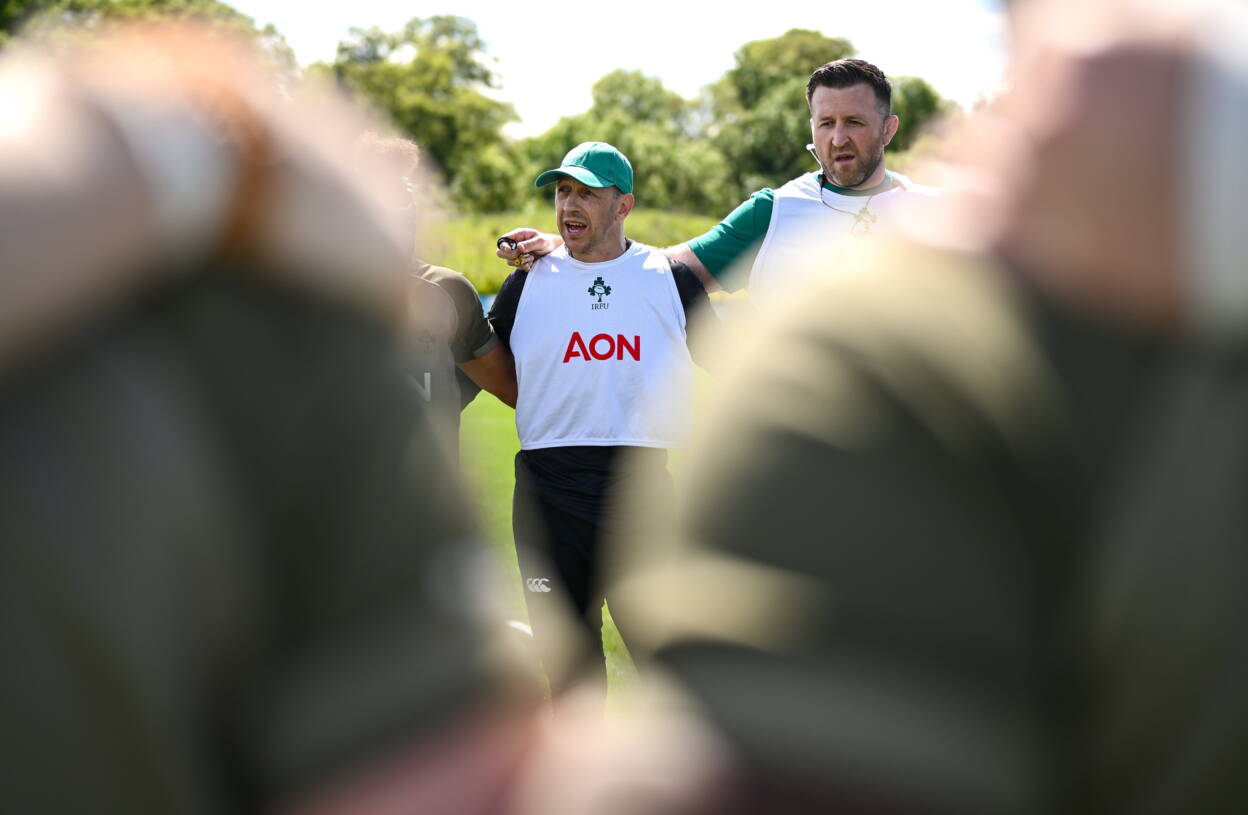 Ireland head coach Scott Bemand during training