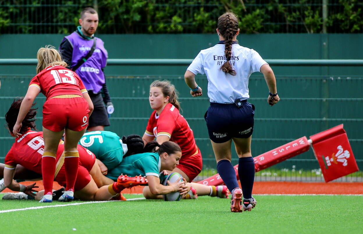 Winger Emily Foley was one of the Ireland U-21s' try scorers against Wales