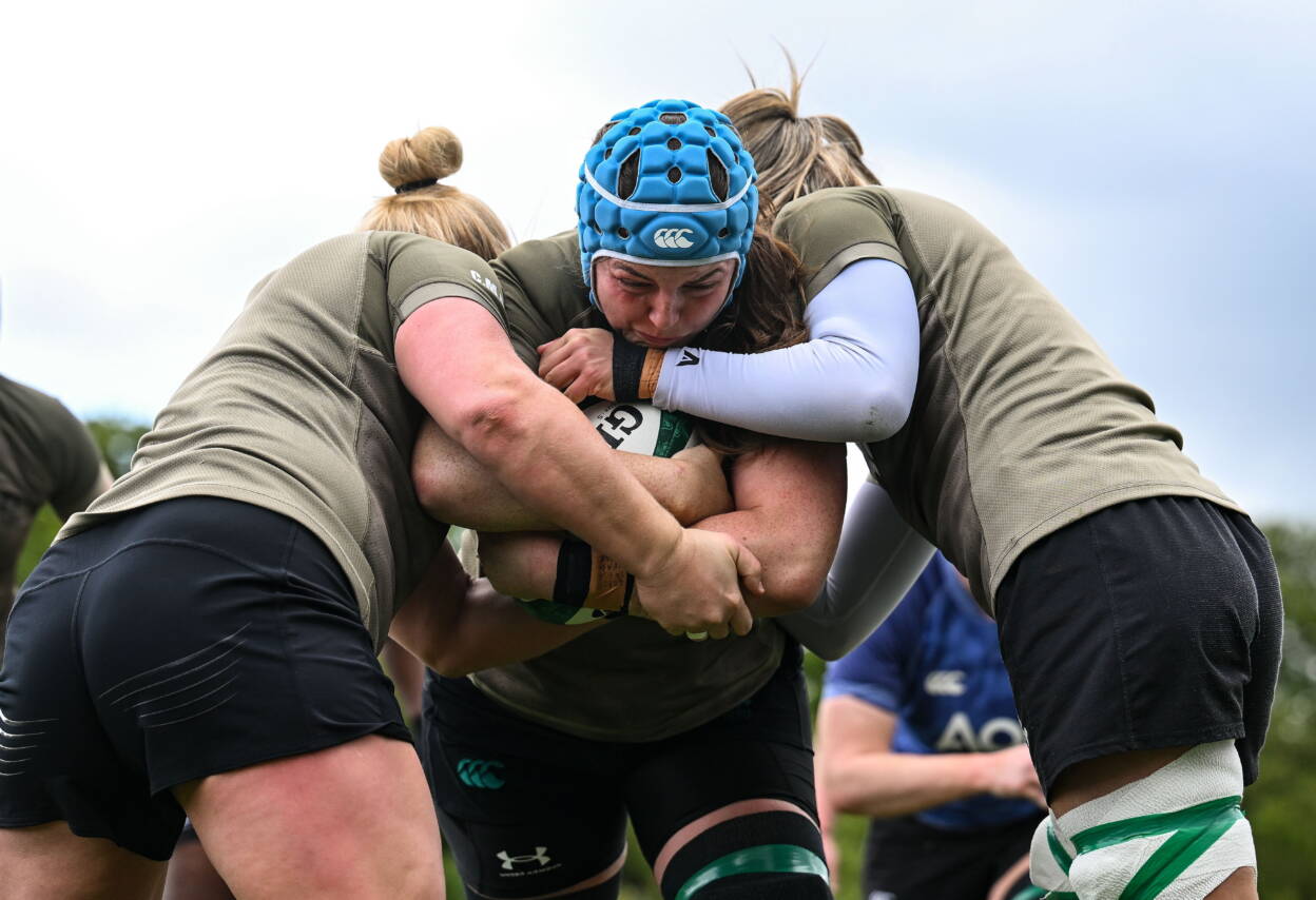 Brittany Hogan training with the Ireland squad
