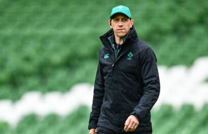 Scott Bemand is pictured during the Captain's Run at the Aviva Stadium