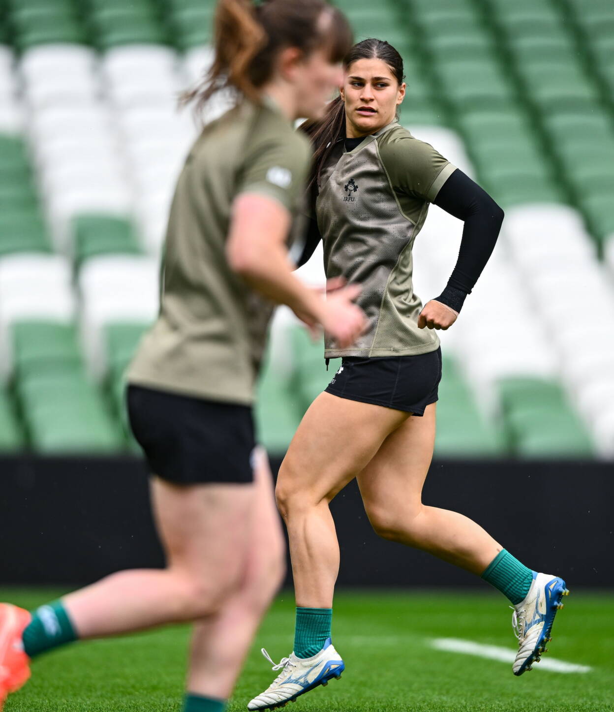 Vicky Elmes Kinlan during the Captain's Run session