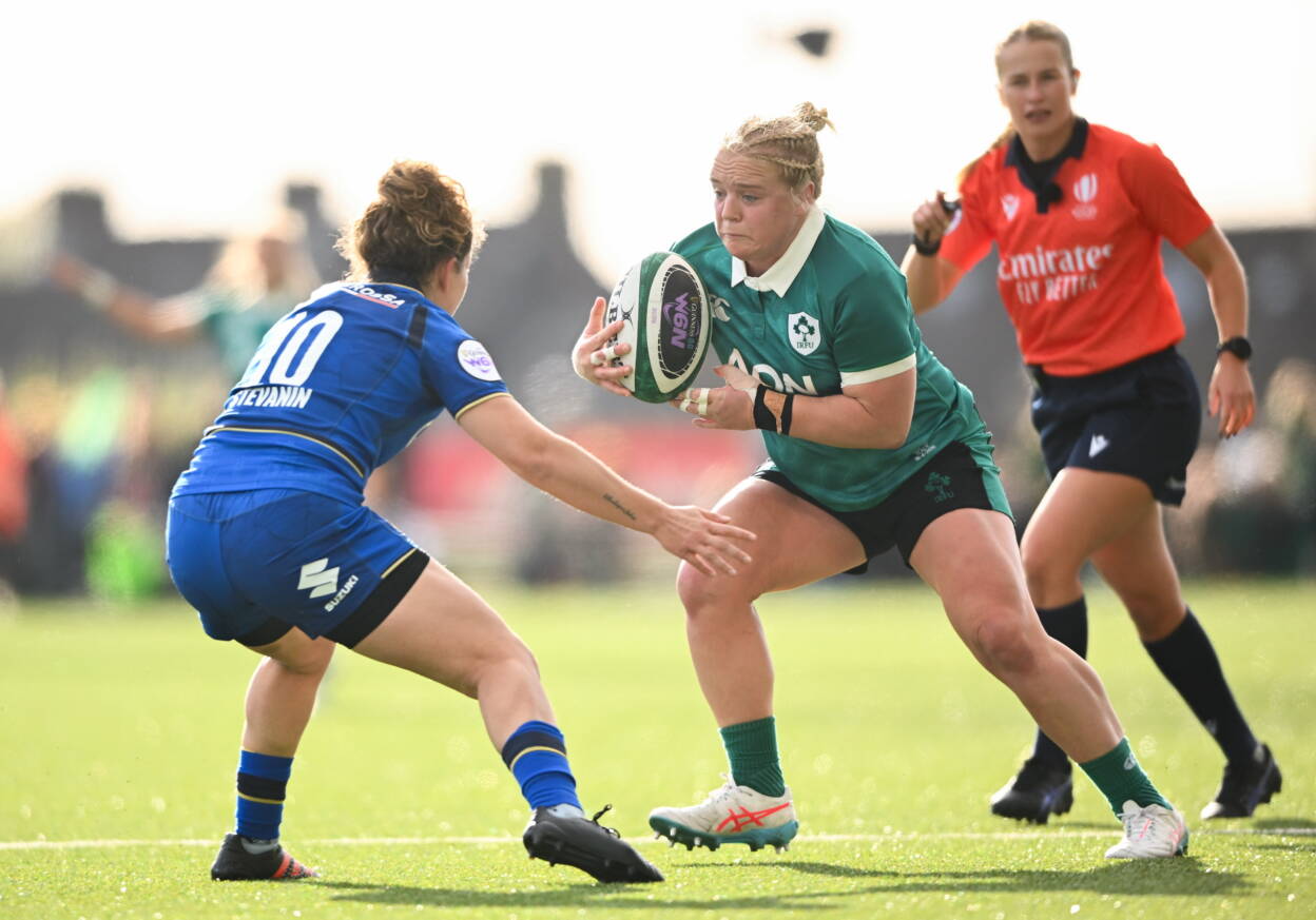 Clíodhna Moloney-MacDonald in action against Italy in Galway