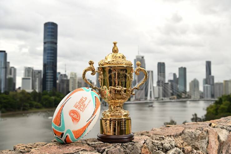 The Webb Ellis Cup in Brisbane